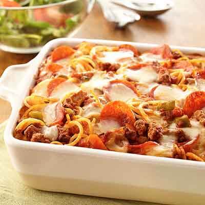 Pizza Spaghetti Casserole Recipe | Land O’Lakes