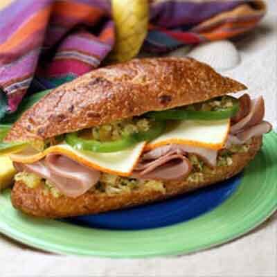 Caribbean Jerk Ham Sandwich Image 