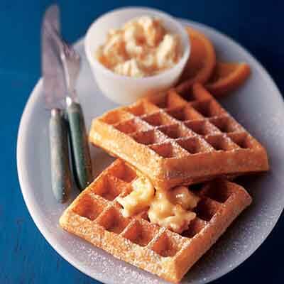 Multi-Grain Waffles With Orange-Maple Butter Image 