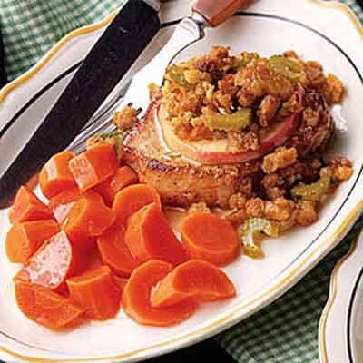 Stuffing Topped Pork Chop Recipe