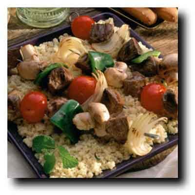 Lamb Kabobs with Roasted Garlic Couscous Image 