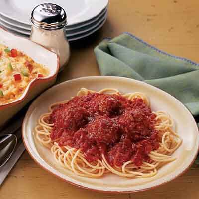 Spaghetti & Turkey Meatballs Image 