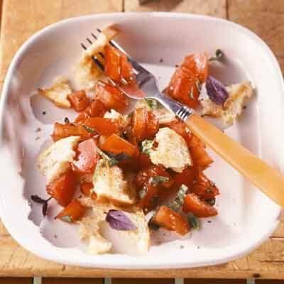 Tomato Basil Grilled Bread Salad Recipe Land O Lakes