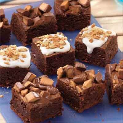 Super Fudgy Three-Way Topped Brownies Image 
