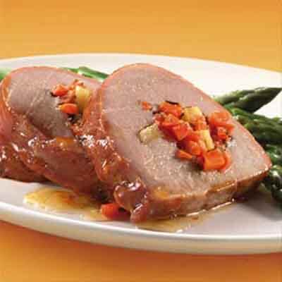 Orange-Glazed Stuffed Pork Tenderloin Recipe