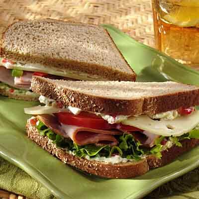 Hawaiian Ham & Swiss Sandwich Image 