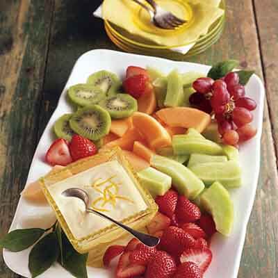 Fresh Fruit With Lemon Crème Image 