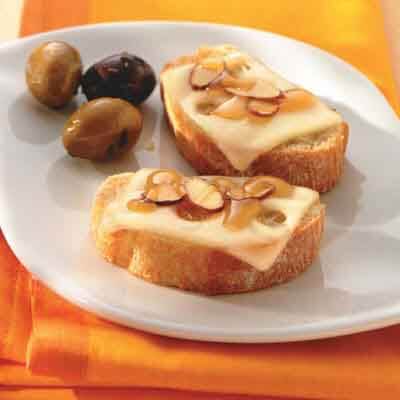 Honey & Almond Swiss-Topped Crostini Image 