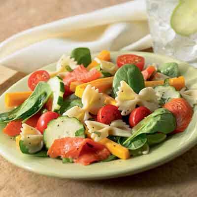 Salmon & Cheddar Farfalle Salad Image 