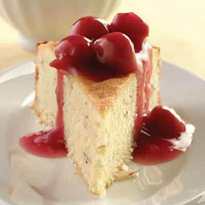 Almond Cake With Sour Cherry Sauce Image