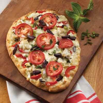 Greek Flatbread Pizza Image
