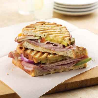 Ham & Apple Panini With Apricot Mayo Image 