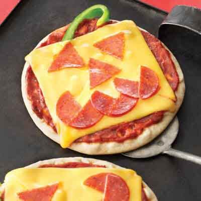 Jack-O'-Lantern Pizzas Image