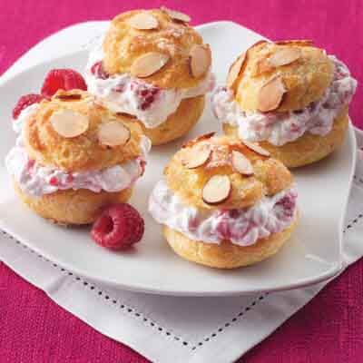 Mini Raspberry Almond Cream Puffs Image 