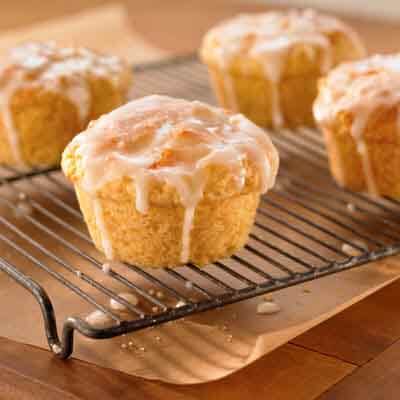 Almond Peach Yogurt Muffins