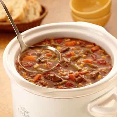 Slow Cooker Beef & Barley Soup Recipe | Land O’Lakes