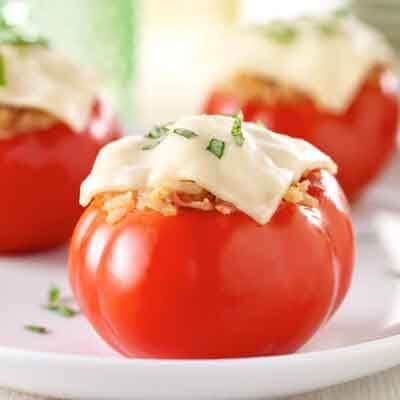 Risotto & Pancetta Stuffed Tomatoes Image 