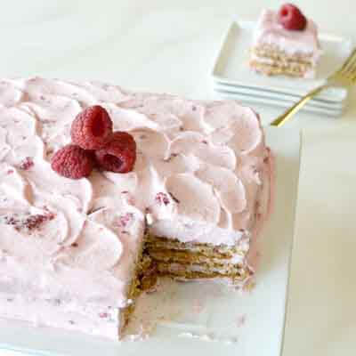 Creamy Raspberry Icebox Dessert Image 