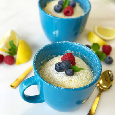 Lemon Pudding Mug Cake for Two