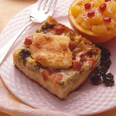 Ham & Broccoli Strata Image 