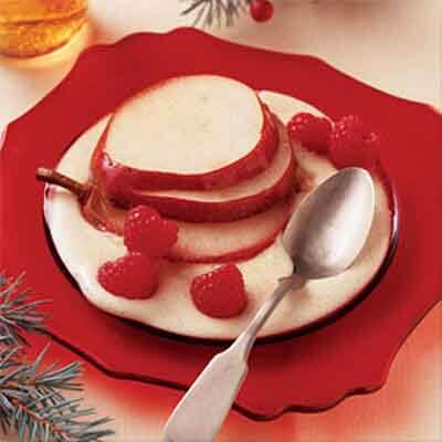 Poached Pears With Creme Anglaise