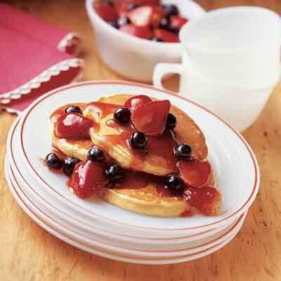 Lemon Pancakes With Fresh Berries Image 