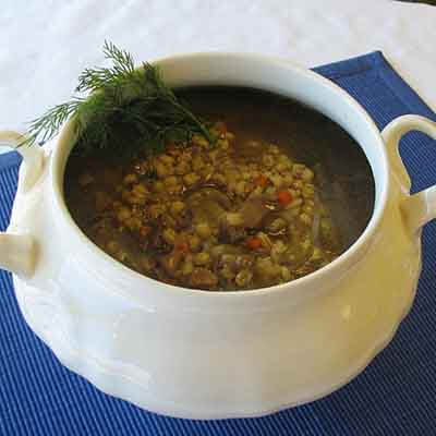 Mushroom Barley Soup Image 