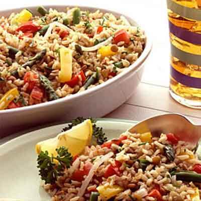 Spring Vegetable Brown Rice Pilaf Image 