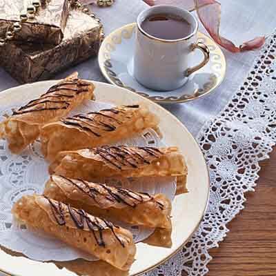 Chocolate Drizzled Lace Cookies Recipe