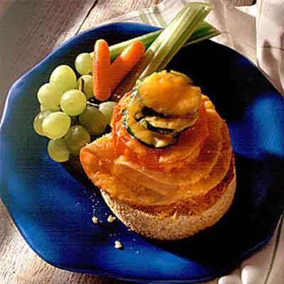 Turkey & Vegetable Open-Faced Sandwich Image 