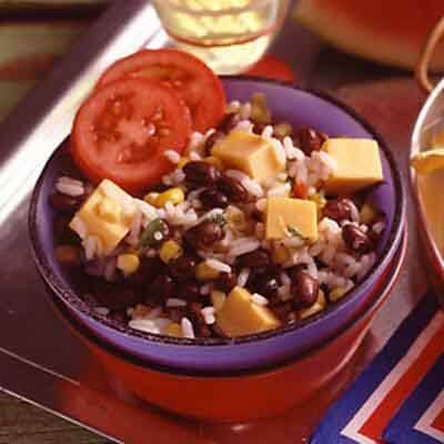 Easy Cheesy Rice & Bean Salad Image 