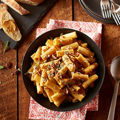 Pumpkin Spice Cream Sauce with Rigatoni