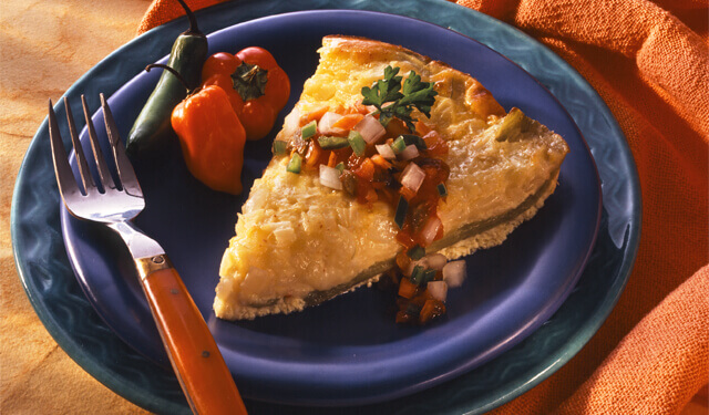 mexican onion chile pie