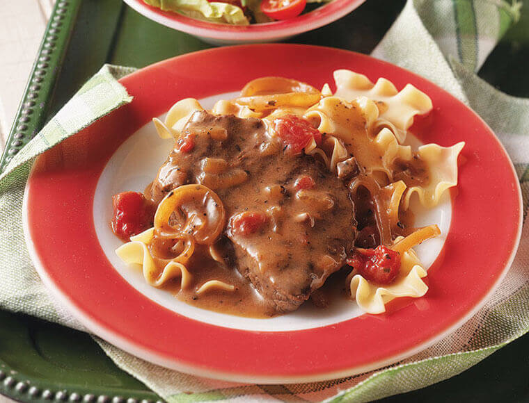 Creamy Tomato & Mushroom Sauced Round Steak Recipe Land O’Lakes