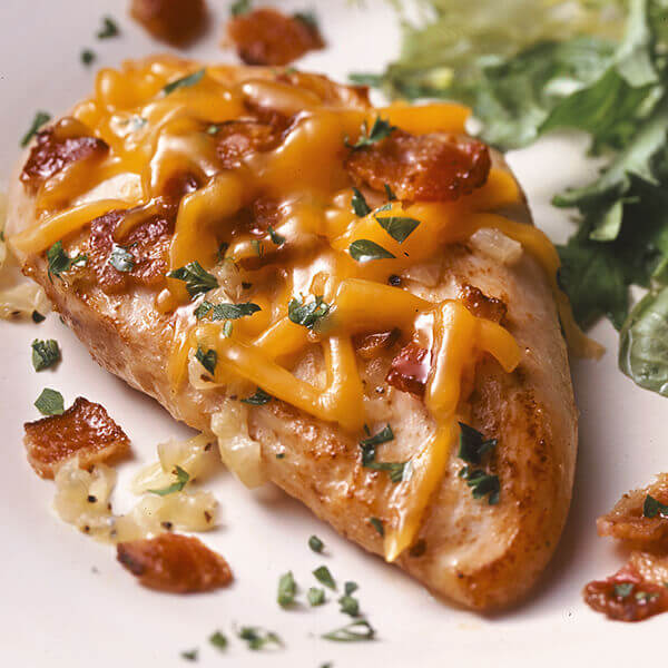 Chicken with Bacon Cheese Topping Recipe | Land O’Lakes