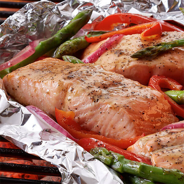 Grilled Salmon & Asparagus Packets Recipe | Land O’Lakes