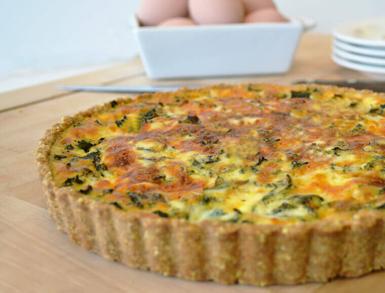 Kale & Cheddar Quiche Recipe Land O’Lakes