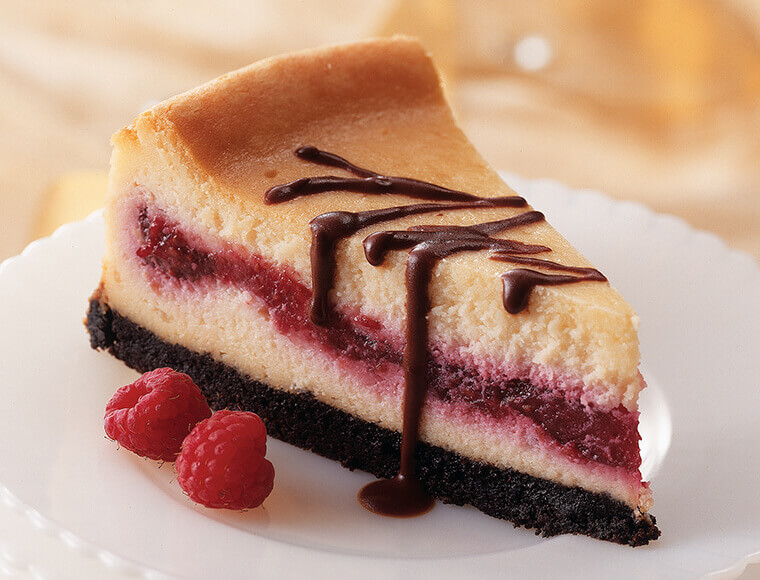 Raspberry Cheesecake With Chocolate Crust Recipe Land O Lakes