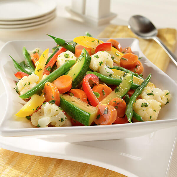 Steamed Vegetables With Herb Stir-Ins Image 