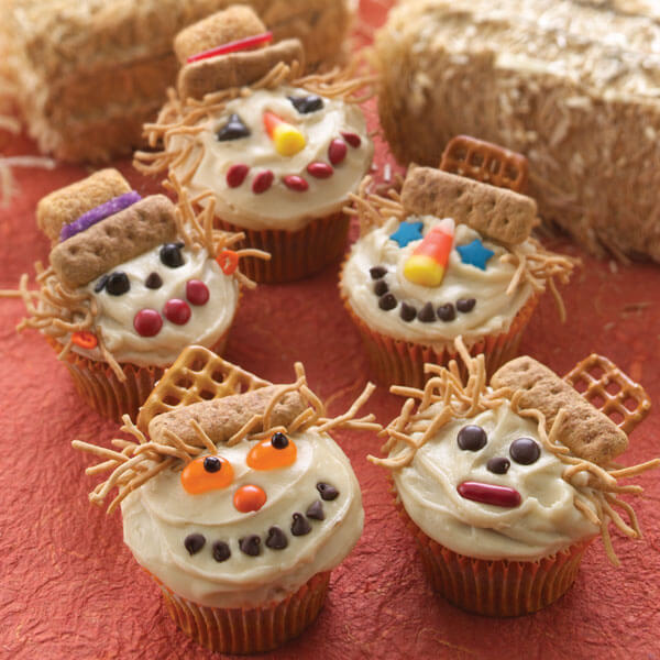 Smiling Scarecrow Cupcakes Image