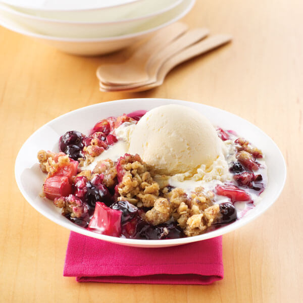 Rhubarb Blueberry Crumble recipe