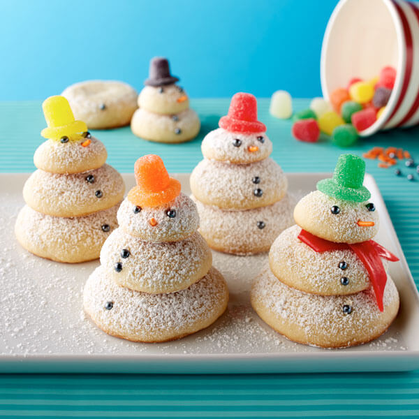Powdered Sugar Snowmen Cookies recipe
