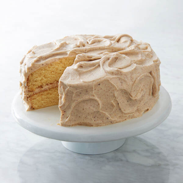Browned Butter Cake with Browned Butter Swiss Meringue Frosting Image