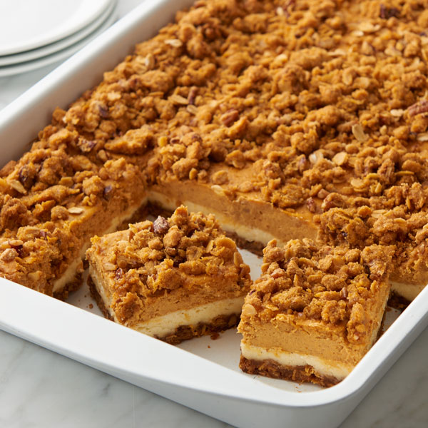 Pumpkin Pie Spice Cheesecake Squares