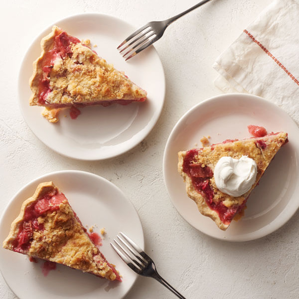 Crumb Top Rhubarb Pie recipe