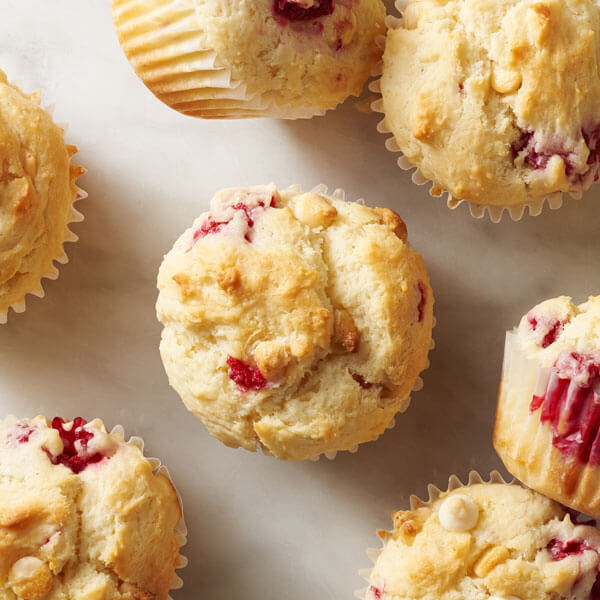Raspberry White Chocolate Muffins Image
