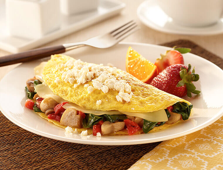 Spinach Mushroom Omelet Recipe Land O Lakes