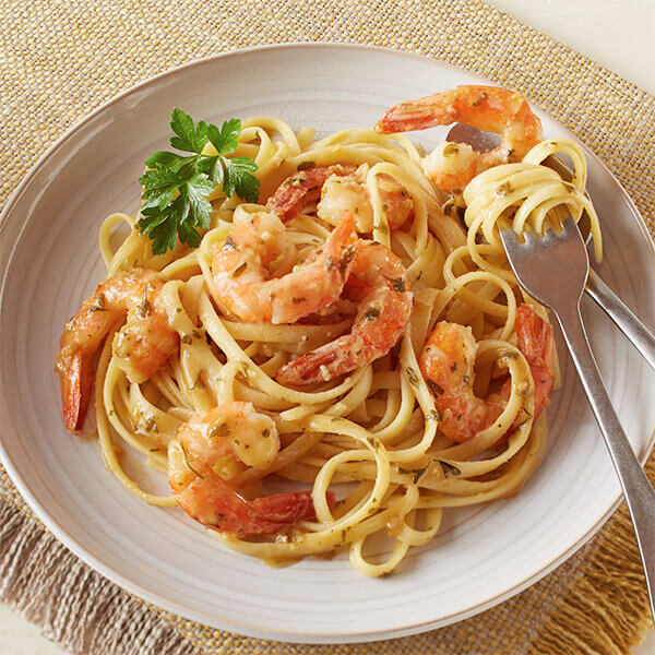 White Wine Garlic Shrimp Linguine Recipe | Land O’Lakes