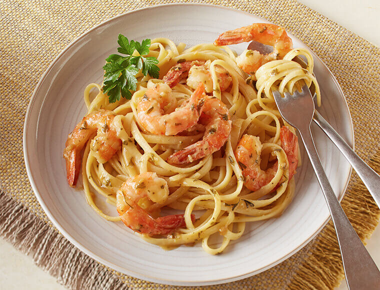 White Wine Garlic Shrimp Linguine Recipe Land O Lakes