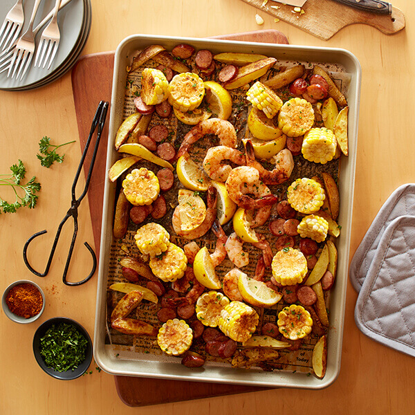 Shrimp Boil Sheet Pan Dinner Recipe Land O Lakes